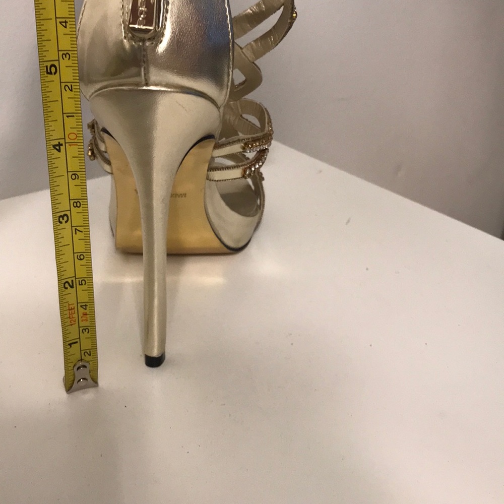 New Rare Bebe gold rhinestone heels. Beautiful! - Picture 6 of 6
